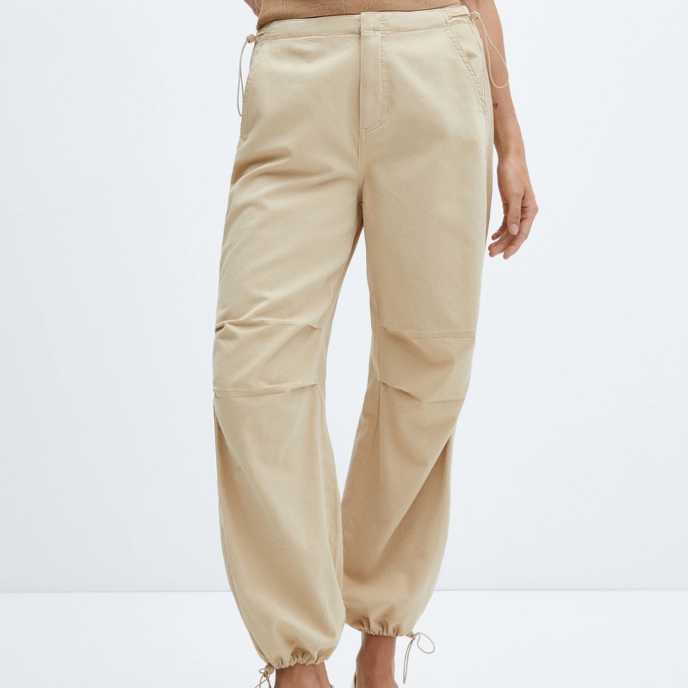 Mango Tan Jogger Pants